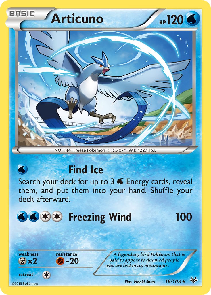 Roaring Skies Articuno [Cracked-Ice] Pokémon card